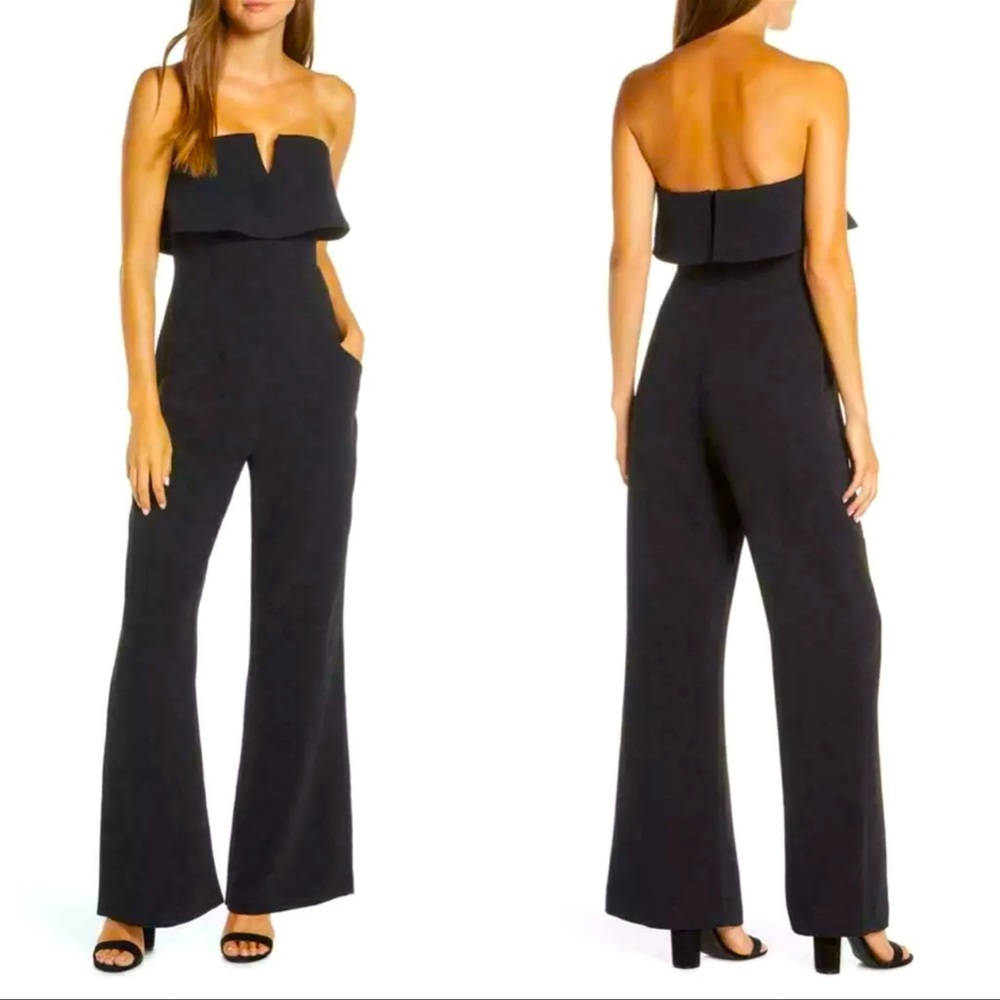 WINTER SPECIAL!!! Adelyn Rae ANORA Strapless Wide Leg Jumpsuit M
